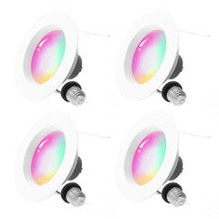 Smart Recessed Lighting 6 inch, Wifi Downlights rgbcw Music Synchronization, Voice Control Smart Pot Lights